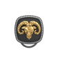 Aries Zodiac Luxe, Constellation Button set with CZ Diamonds, 18kt Gold & Black Ruthenium plating on Brass.