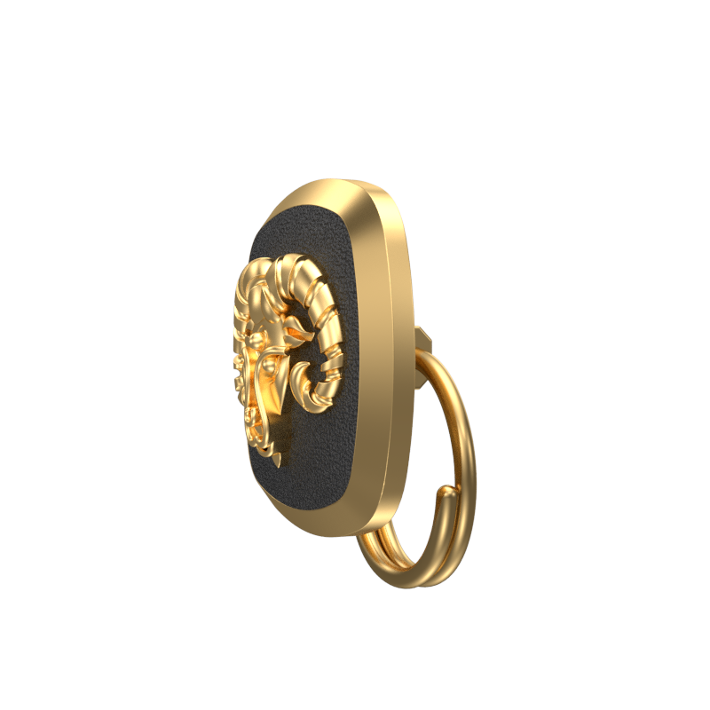 Aries Zodiac, Constellation Button set with 18kt Gold & Black Ruthenium Plating on Brass.