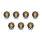 Virgo Zodiac Button set with CZ Diamonds, 18kt Gold & Black Ruthenium plating on Brass.