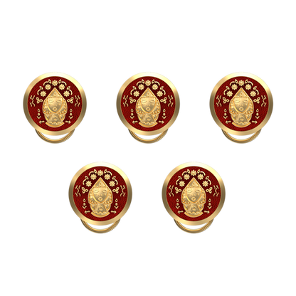Virgo Zodiac Button set with 18kt Gold & Black Ruthenium Plating on Brass.