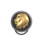 Leo Zodiac Button set with CZ Diamonds, 18kt Gold & Black Ruthenium plating on Brass.