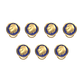 Leo Zodiac Button set with 18kt Gold & Black Ruthenium Plating on Brass.