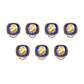 Leo Zodiac Button set with 18kt Gold & Black Ruthenium Plating on Brass.