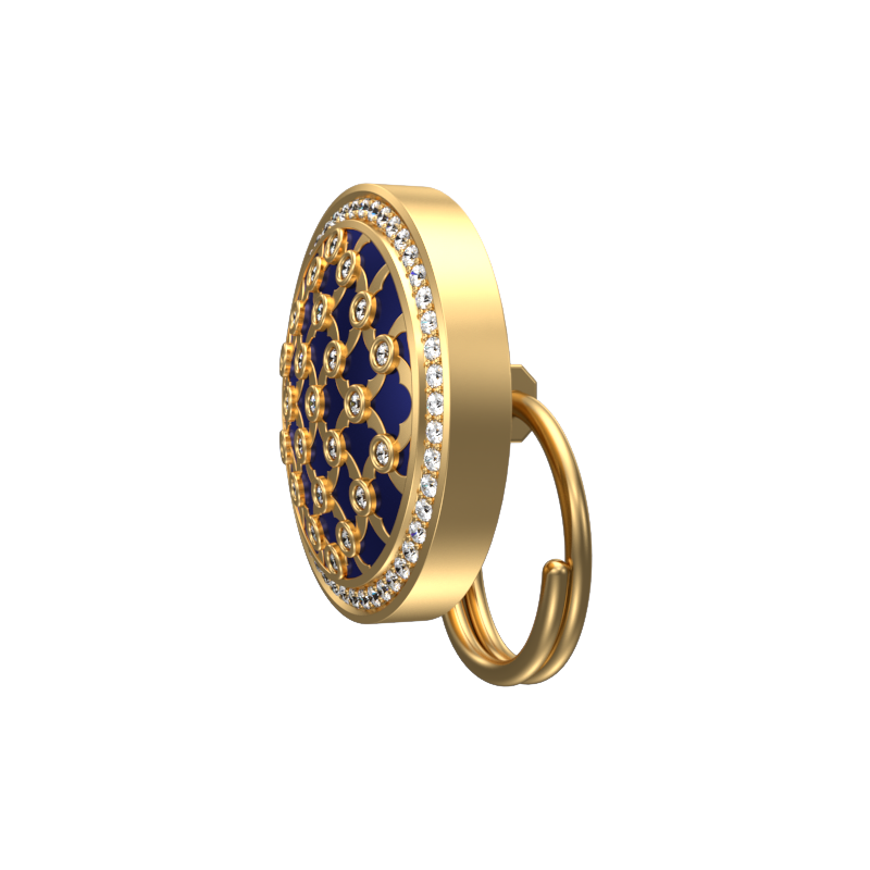 Enchanted Luxe, Classic Button Set with CZ Diamonds, 18kt Gold Plating and Enamel on Brass.