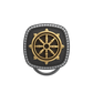 Dharma  Luxe, Spiritual Button set with CZ Diamonds, 18kt Gold & Black Ruthenium Plating on Brass.