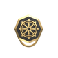 Dharma , Spiritual Button set with 18kt Gold & Black Ruthenium Plating on Brass.
