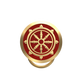 Dharma , Spiritual Button set with 18kt Gold & Black Ruthenium Plating on Brass.