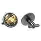 Cancer Zodiac Luxe, Constellation Cufflink Set with CZ Diamonds, 18kt Gold & Black Ruthenium Plating on Brass.