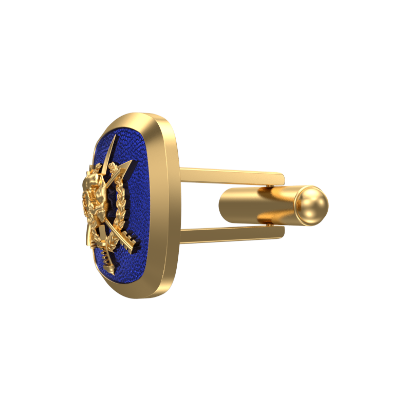 Pirate, Edgy Cufflink Set with 18kt Gold & Black Ruthenium Plating on Brass.