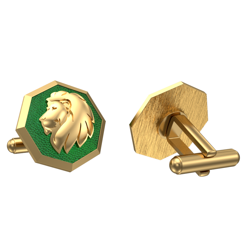 Leo Zodiac , Constellation Cufflink Set with 18kt Gold & Black Ruthenium Plating on Brass.