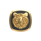 Tiger, Wild Cufflink Set with 18kt Gold & Black Ruthenium Plating on Brass.