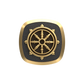 Dharma, Spiritual Cufflink Set with 18kt Gold & Black Ruthenium Plating on Brass.