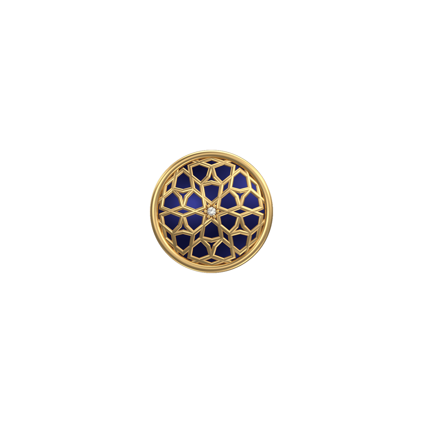 Starburst Luxe, Classic Kurta Button Set with CZ Diamonds, 18kt Gold Plating and Enamel.