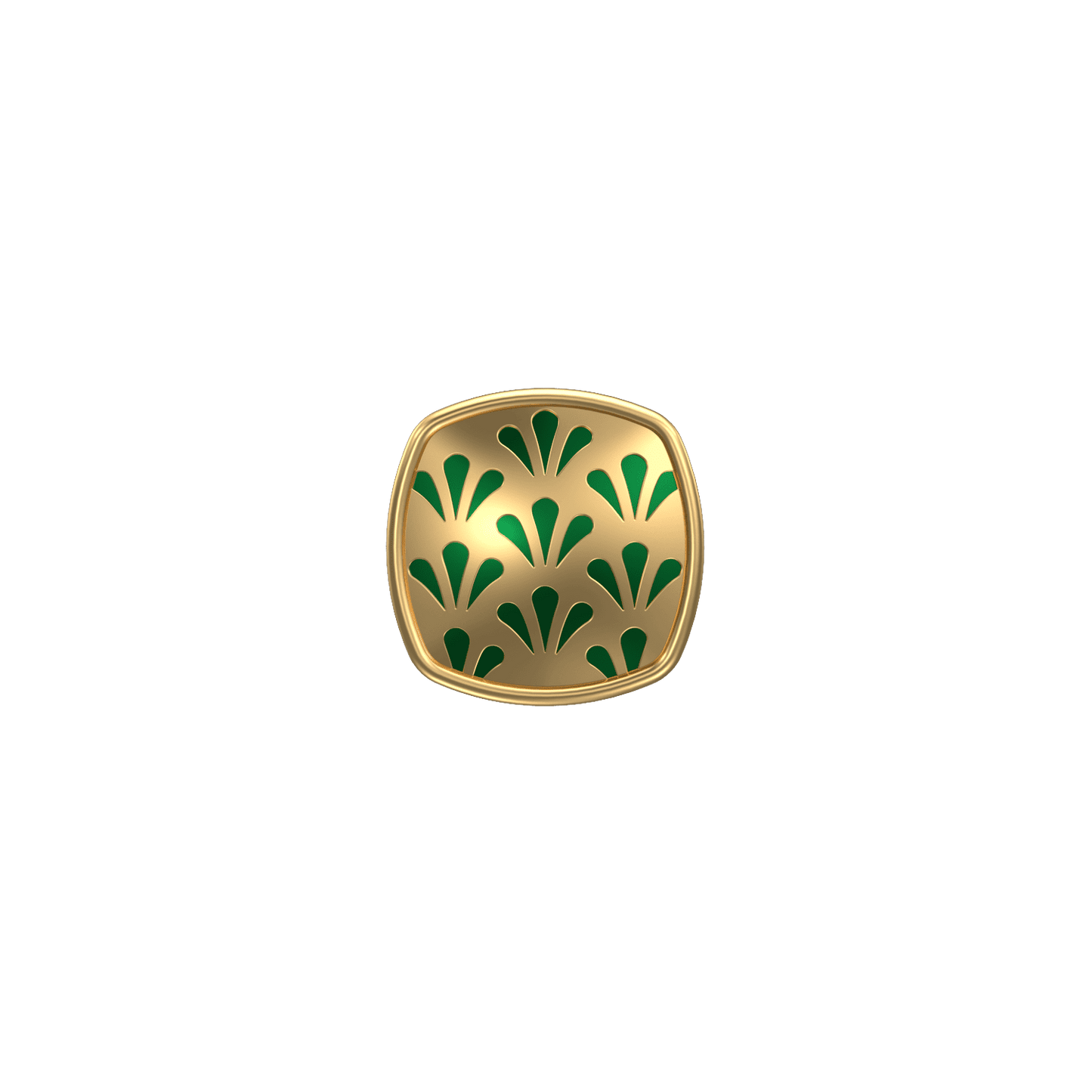 Bloom, Classic Kurta Button Set with 18kt Gold Plating and Enamel