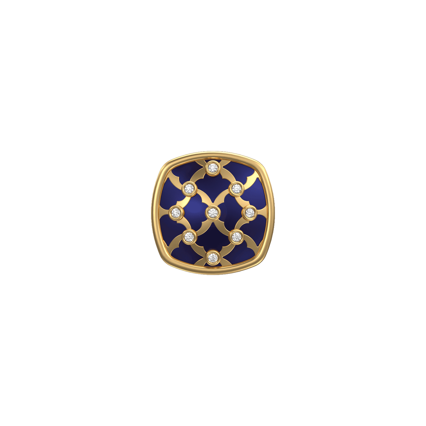 Enchanted Luxe, Classic Kurta Button Set with CZ Diamonds, 18kt Gold Plating and Enamel.