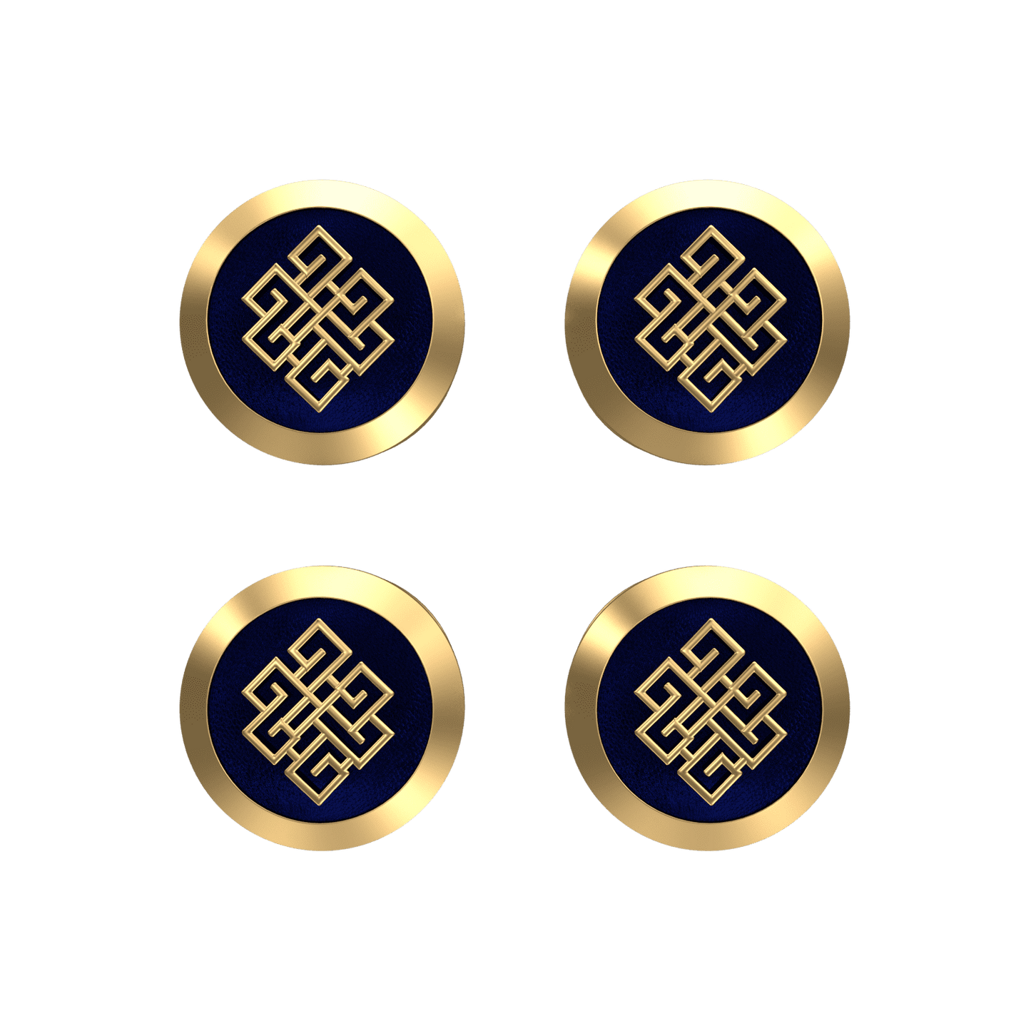 Infinity , Spiritual Kurta Button set with 18kt Gold & Black Reuthenium Plating.