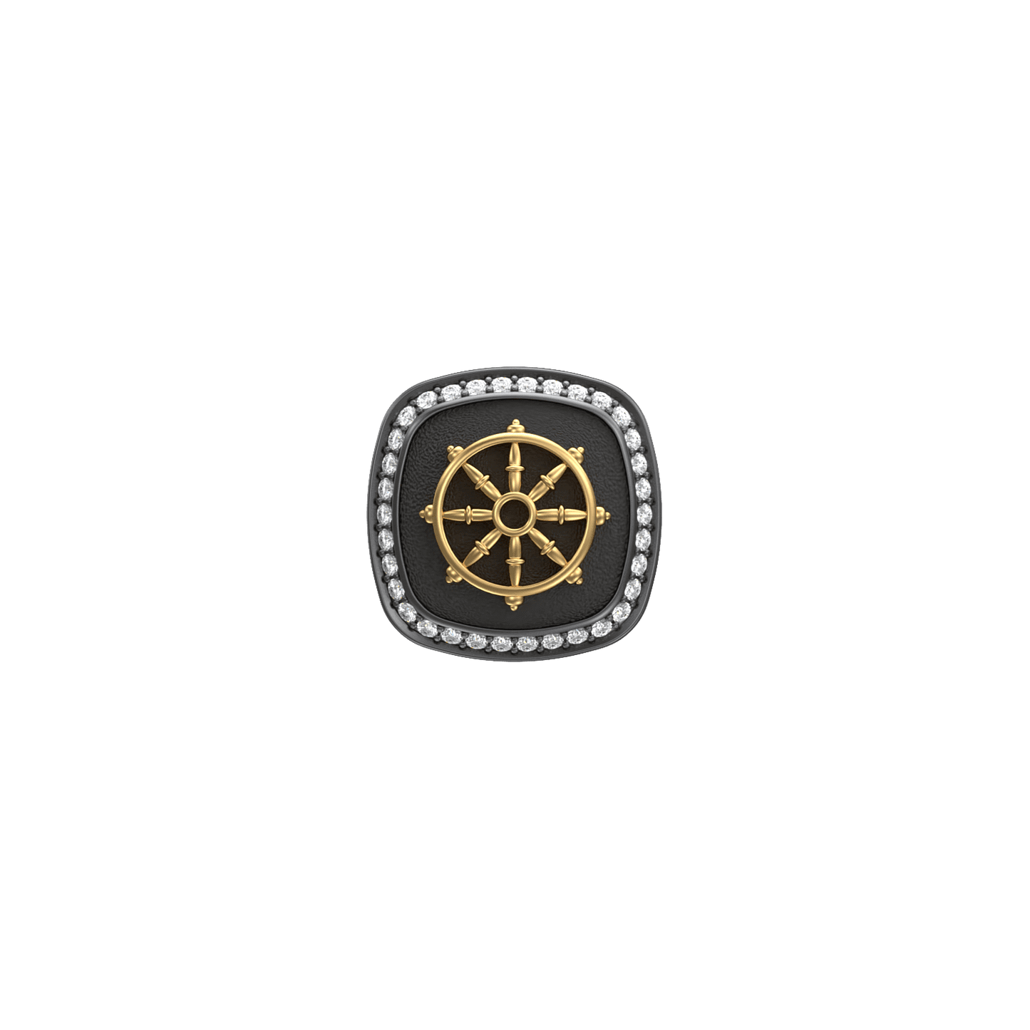 Dharma  Luxe, Spiritual Kurta Button set with CZ Diamonds, 18kt Gold & Black Reuthenium Plating.