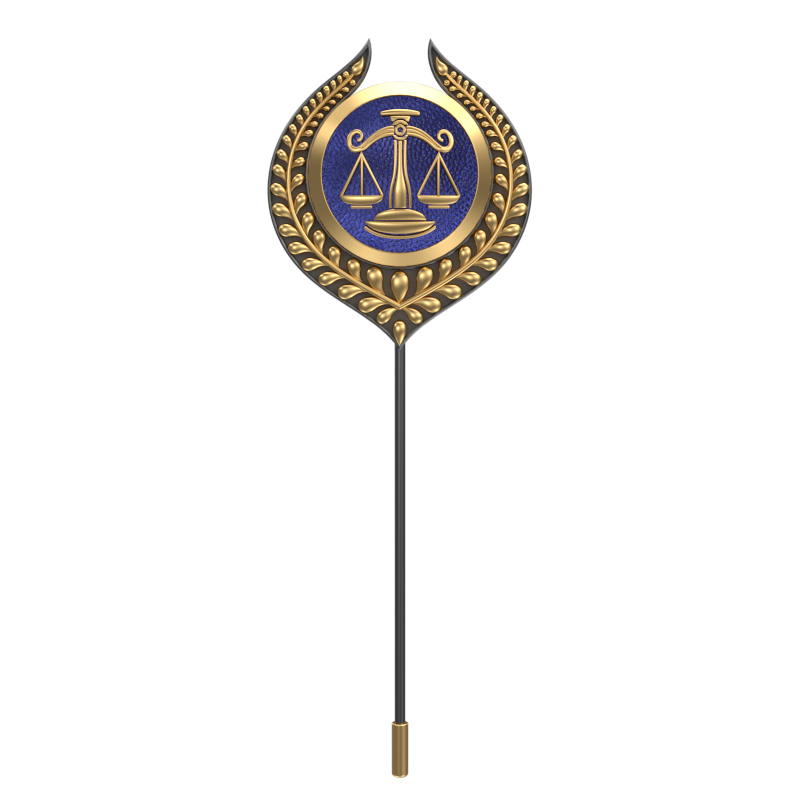 Libra Zodiac, Leaf Constellation Lapel with 18kt Gold Plating and Enamel on Brass.