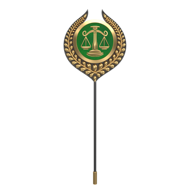Libra Zodiac, Leaf Constellation Lapel with 18kt Gold Plating and Enamel on Brass.
