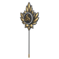 Odin Luxe, Maple Spiritual Lapel with CZ Diamonds, 18kt Gold & Black Ruthenium Plating on Brass.