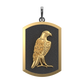 Falcon, Wild Pendant with 18kt Gold & Black Ruthenium Plating on Brass.